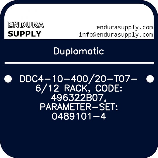 duplomatic-ddc4-10-40020-t07-612-rack-code-496322b07-parameter-set-0489101-4