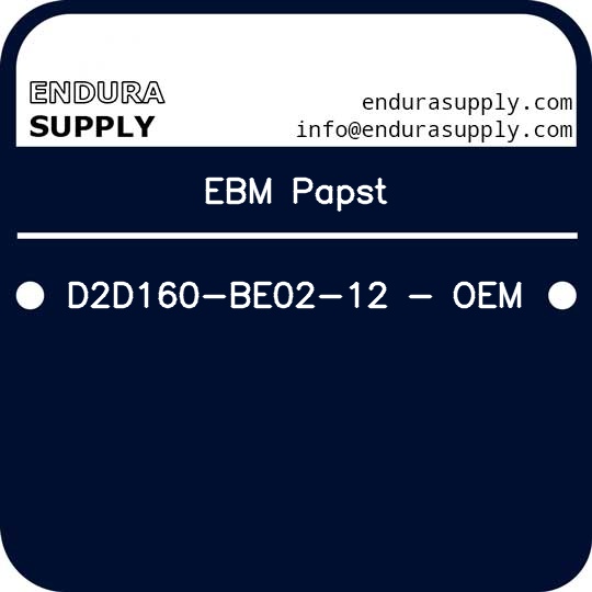 ebm-papst-d2d160-be02-12-oem