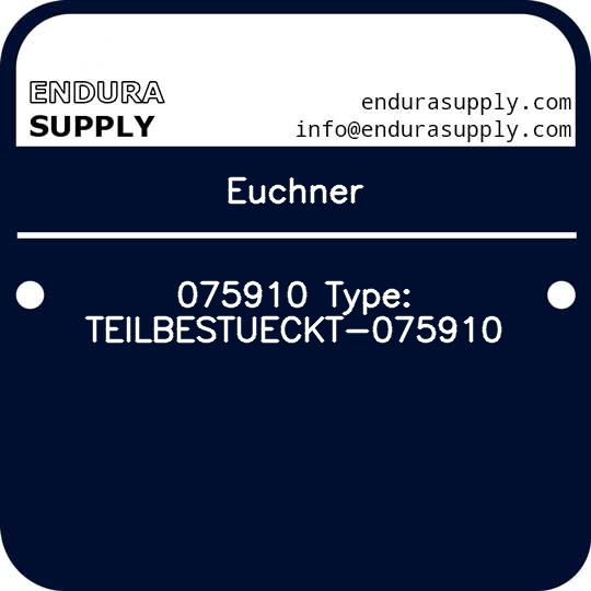 euchner-075910-type-teilbestueckt-075910