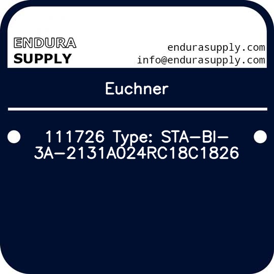 euchner-111726-type-sta-bi-3a-2131a024rc18c1826