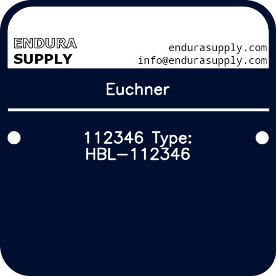 euchner-112346-type-hbl-112346