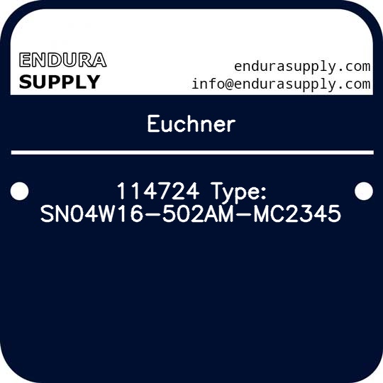 euchner-114724-type-sn04w16-502am-mc2345