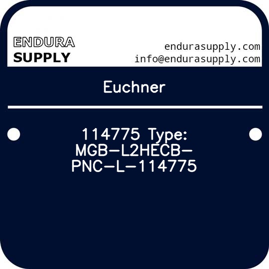 euchner-114775-type-mgb-l2hecb-pnc-l-114775