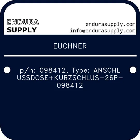 euchner-pn-098412-type-anschlussdosekurzschlus-26p-098412