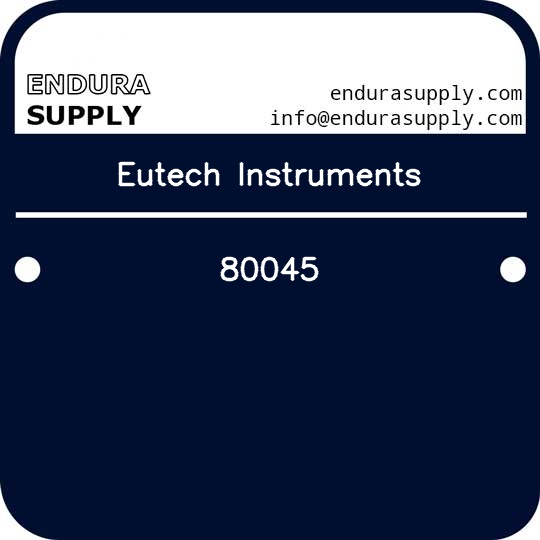 Eutech Instruments Logo Eutech Instruments 80045 - Endura Supply
