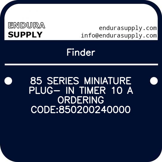 finder-85-series-miniature-plug-in-timer-10-a-ordering-code850200240000