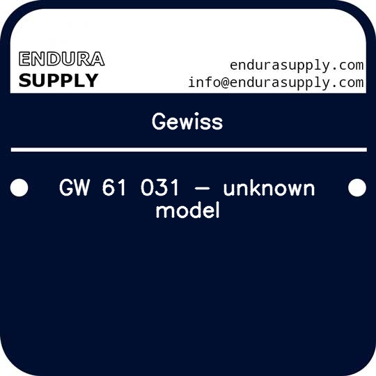 gewiss-gw-61-031-unknown-model