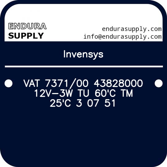 invensys-vat-737100-43828000-12v-3w-tu-60c-tm-25c-3-07-51