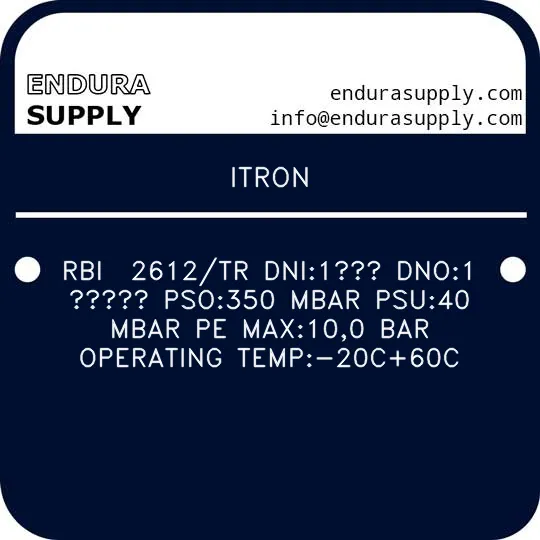 itron-rbi-2612tr-dni1-dno1-12-pso350-mbar-psu40-mbar-pe-max100-bar-operating-temp-20c60c