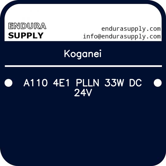 koganei-a110-4e1-plln-33w-dc-24v