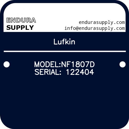 lufkin-modelnf1807d-serial-122404
