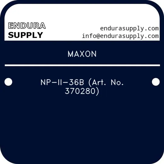 maxon-np-ii-36b-art-no-370280