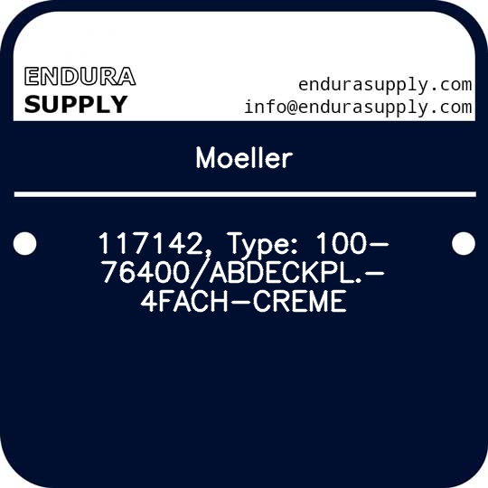 moeller-117142-type-100-76400abdeckpl-4fach-creme