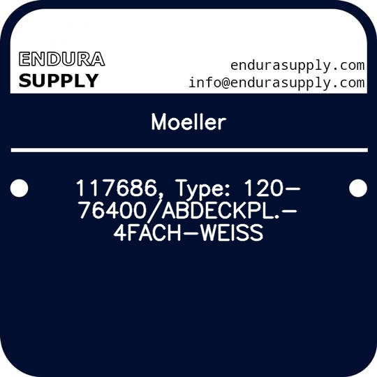 moeller-117686-type-120-76400abdeckpl-4fach-weiss