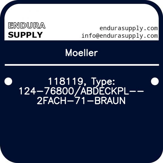 moeller-118119-type-124-76800abdeckpl-2fach-71-braun