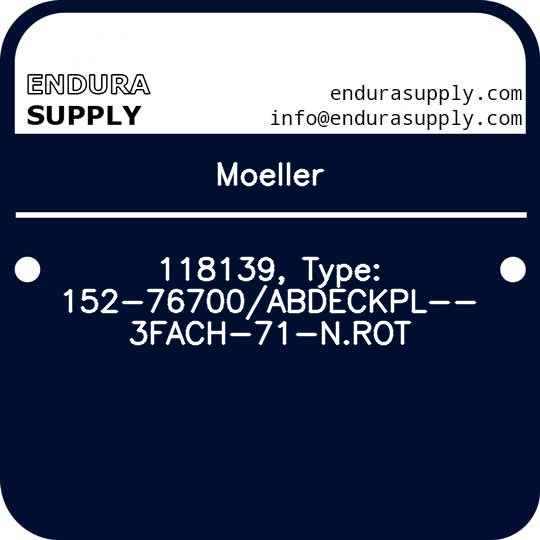 moeller-118139-type-152-76700abdeckpl-3fach-71-nrot