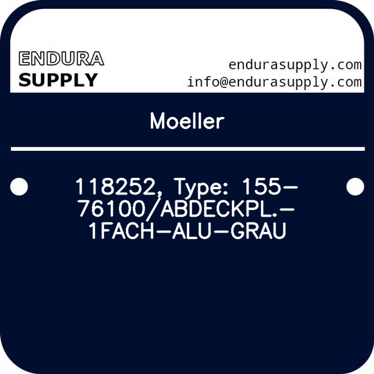 moeller-118252-type-155-76100abdeckpl-1fach-alu-grau