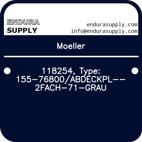 moeller-118254-type-155-76800abdeckpl-2fach-71-grau
