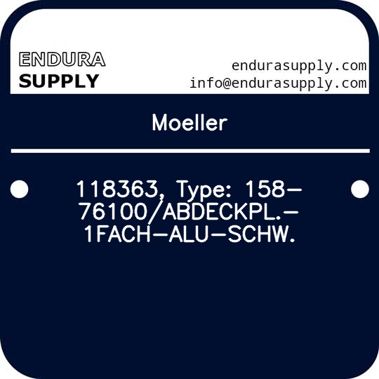 moeller-118363-type-158-76100abdeckpl-1fach-alu-schw