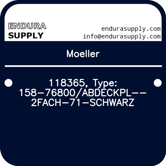 moeller-118365-type-158-76800abdeckpl-2fach-71-schwarz