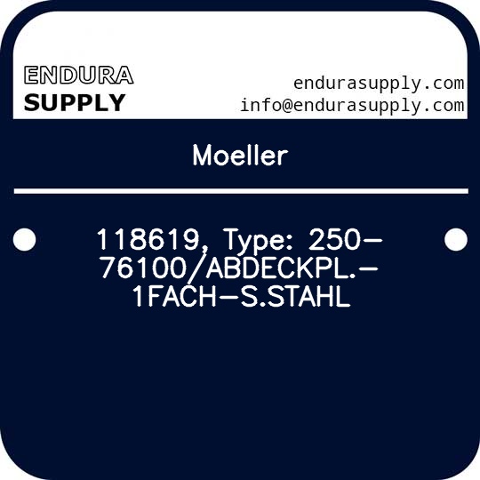 moeller-118619-type-250-76100abdeckpl-1fach-sstahl