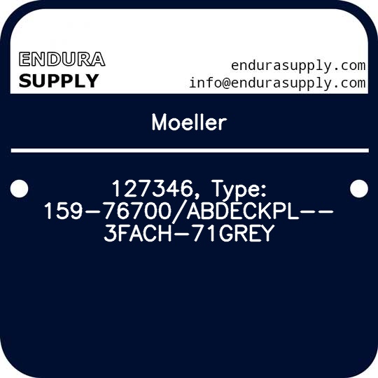 moeller-127346-type-159-76700abdeckpl-3fach-71grey