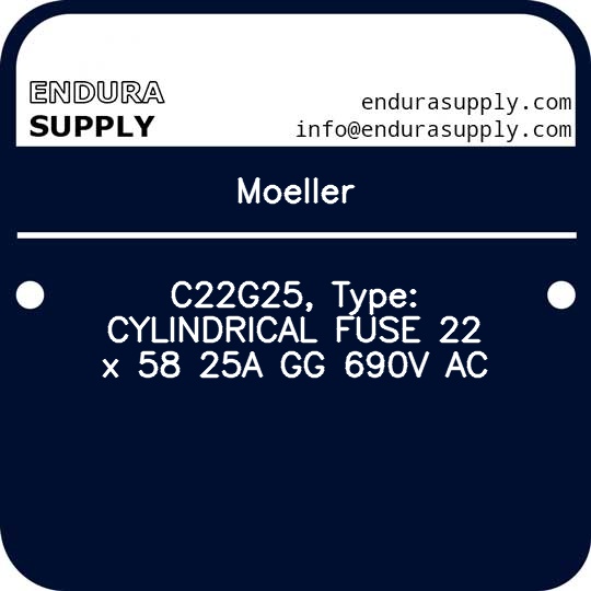 moeller-c22g25-type-cylindrical-fuse-22-x-58-25a-gg-690v-ac