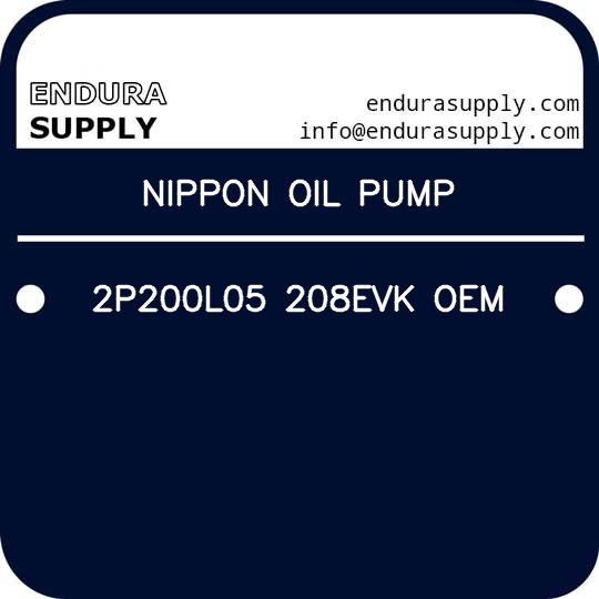 nippon-oil-pump-2p200l05-208evk-oem