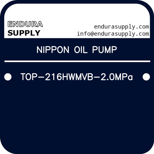 nippon-oil-pump-top-216hwmvb-20mpa