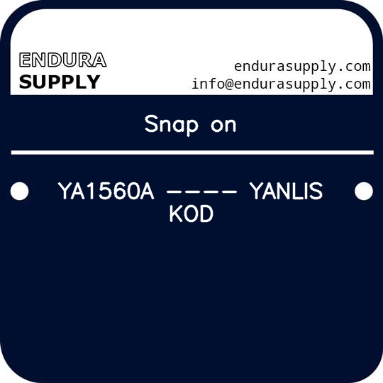 snap-on-ya1560a-yanlis-kod